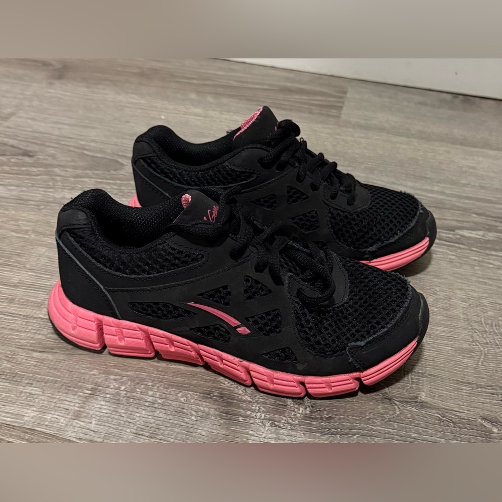 L.A. Gear Girls Running Shoes Black Pink Sneakers Size 1 | Athletic Trainers - Picture 4 of 10